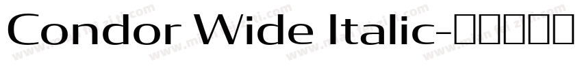 Condor Wide Italic字体转换
